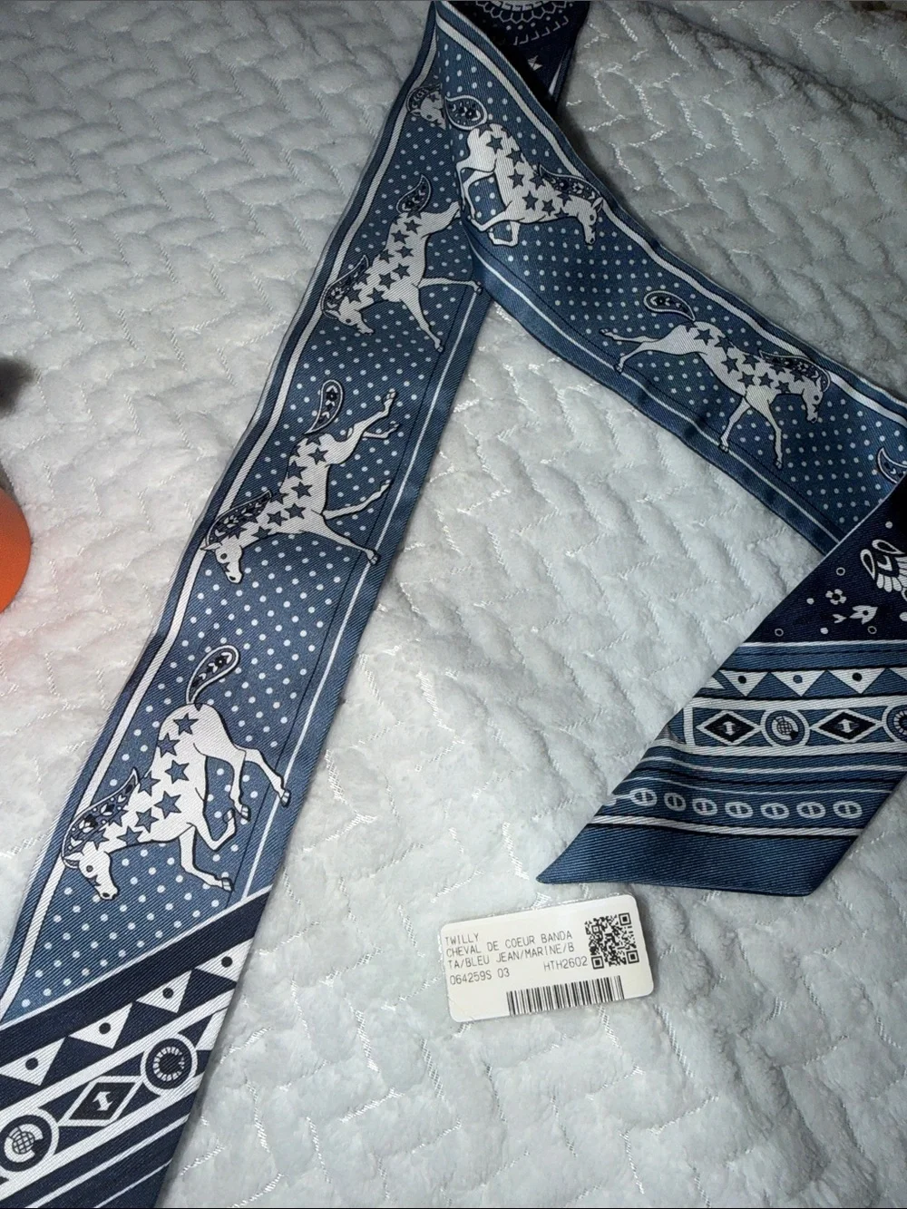 Hermes Cheval de Coeur Bandana Twilly